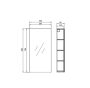Cersanit City fali tükrös szekrény polcokkal 40x80 cm, fehér S584-022-DSM