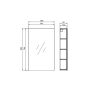 Cersanit City falra szerelhető tükrös szekrény 49,4x80 cm, Soft Close működés, fehér S584-023-DSM