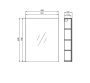 Cersanit City tükrös szekrény polcokkal 59,5x80 cm, fehér S584-024-DSM