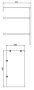 Cersanit City ajtó nélküli szekrény mosógéphez 67,5 cm, tölgy S584-036-DSM