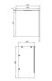 Cersanit City 65 ajtós szekrény SLIM mosógépekhez, fehér/tölgy S584-037-DSM