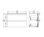 Cersanit Moduo Slim dupla fiókos mosdószekrény 80x37,5 cm, fényes fehér S590-002-DSM