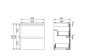 Cersanit Moduo Slim dupla fiókos mosdószekrény 50x35 cm, lapraszerelt, szürke S590-005-DSM