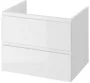 Cersanit Moduo dupla fiókos mosdószekrény 80x45 cm, szifonkivágás nélkül, lapraszerelt/fehér S590-008-DSM