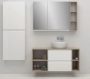 Cersanit Moduo falra szerelhető tükrös szekrény polcokkal 40x80 cm, szürke S590-031