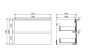 Cersanit Moduo dupla fiókos mosdószekrény 80x45 cm, lapraszerelt, matt antracit S590-069-DSM