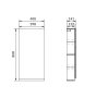 Cersanit Moduo fali ajtós szekrény 40x80 cm, üveg polcokkal, lapraszerelt, matt antracit S590-073-DSM