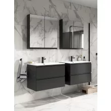   Cersanit Moduo Slim dupla fiókos mosdószekrény 50x35 cm, matt antracit S590-075-DSM
