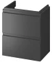 Cersanit Moduo Slim dupla fiókos mosdószekrény 50x35 cm, matt antracit S590-075-DSM