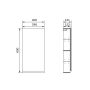 Cersanit Moduo fali ajtós szekrény 40x80 cm, üveg polcokkal, matt antracit S590-082