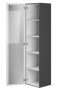 Cersanit Moduo falra függeszetett kiegészítő szekrény 160x39,5x34 polcokkal és tükörrel, antracit S590-086