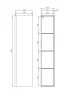 Cersanit Pillar Moduo falra függesztett magas szekrény 160x39 cm, kasmír S590-112-DSM