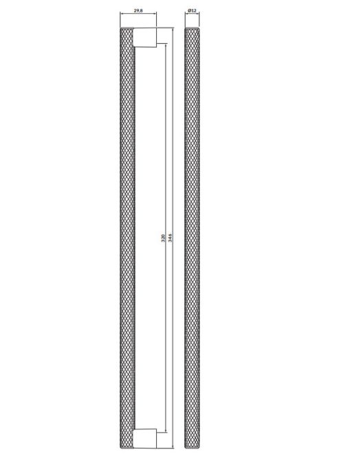 Cersanit Larga 35cm-es fogantyú szett (2db), ezüst szürke S599-0142
