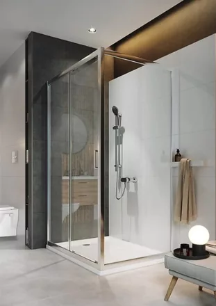 Cersanit Arteco 80x80x190 cm szögletes zuhanykabin Tako zuhanytálcával, króm profil S601-115