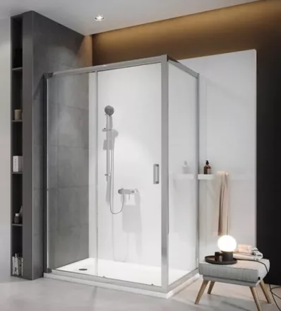 Cersanit Arteco 90x90x190 cm szögletes zuhanykabin Tako zuhanytálcával, króm profil S601-116