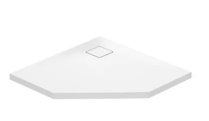 Cersanit Tako SLIM ötszögletű akril zuhanytálca 90x90 cm szifonnal, fehér S601-129