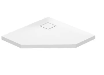 Cersanit Tako SLIM ötszögletű akril zuhanytálca 80x80 cm szifonnal, fehér S601-130