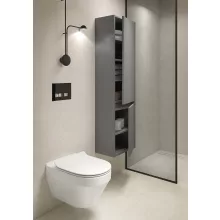   Cersanit Crea Ovális fali WC csésze Cleanon technológiával és Duroplast Slim WC ülőkével S701212