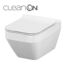   Cersanit Crea Cleanon szögletes fali WC csésze Duroplast Slim ülőkével S701213