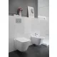Cersanit City szögletes perem nélküli fali WC csésze rejtett rögzítéssel és lecsapódásgátlós Duroplast ülőkével S701-405