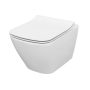 Cersanit City szögletes perem nélküli fali WC csésze rejtett rögzítéssel és lecsapódásgátlós Duroplast ülőkével S701-405
