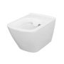 Cersanit City szögletes perem nélküli fali WC csésze rejtett rögzítéssel és lecsapódásgátlós Duroplast ülőkével S701-405