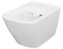 Cersanit City szögletes perem nélküli fali WC csésze rejtett rögzítéssel és lecsapódásgátlós Duroplast ülőkével S701-405