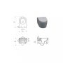 Cersanit Inverto fali WC csésze vékonyított duroplast ülőkével S701-419