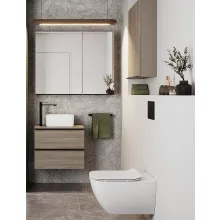   Cersanit Virgo perem nélküli fali WC soft-close ülőkével S701-427