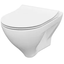   Cersanit Mille fali WC csésze CleanOn technológiával vékonyított duroplast ülőkével lecsapódásgátlóval S701-453