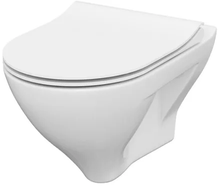 Cersanit Mille fali WC csésze CleanOn technológiával vékonyított duroplast ülőkével lecsapódásgátlóval S701-453