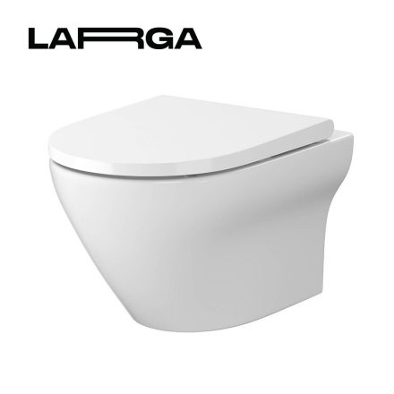 Cersanit Larga perem nélküli fali WC csésze ülőkével, fehér S701-472