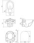 Cersanit Larga perem nélküli fali WC csésze ülőkével, fehér S701-472