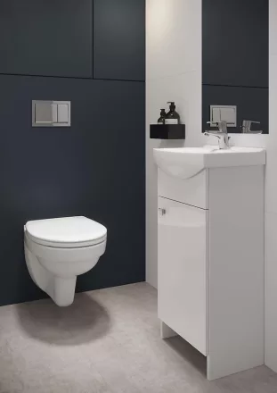 Cersanit Cersania fali kerámia WC csésze nyitott peremmel és Duroplast ülőkével, fehér S701-554