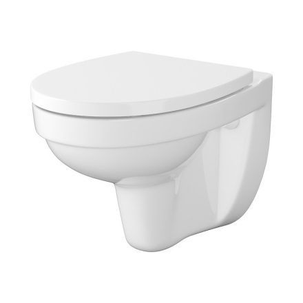 Cersanit Cersania fali kerámia WC csésze nyitott peremmel és SoftClose ülőkével, fehér S701-557