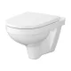 Cersanit Zip mélyöblítésű fali WC SimpleOn technológiával 36x52,5 cm, Soft-Close ülőkével, fehér S701-565