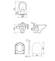 Cersanit Zip mélyöblítésű fali WC SimpleOn technológiával 36x52,5 cm, Soft-Close ülőkével, fehér S701-565