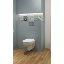   Cersanit Cersania fali kerámia WC csésze nyitott peremmel, vékony SoftClose ülőkével, fehér S701-566
