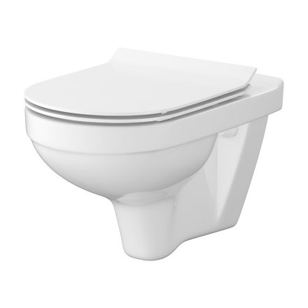 Cersanit Zip mélyöblítésű fali WC SimpleOn technológiával 36x52,5 cm, vékony ülőkével, fehér S701-567