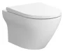 Cersanit Larga perem nélküli fali kerámia WC csésze Soft-Close ülőkével, matt fehér S701-608