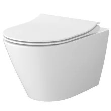  Cersanit City Pro fali kerámia WC csésze Vortex öblítési technológiával és vékony Duroplast ülőkével S701-883