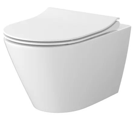 Cersanit City Pro fali kerámia WC csésze Vortex öblítési technológiával és vékony Duroplast ülőkével S701-883