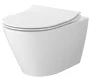 Cersanit City Pro fali kerámia WC csésze Vortex öblítési technológiával és vékony Duroplast ülőkével S701-883