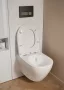 Cersanit Larga Pro fali kerámia WC szett VORTEX öblítéssel, lágyan záródó Duroplast WC ülőkével S701-885