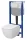 Cersanit Zen Pro szögletes fali WC csésze duroplast ülőkével és falsík alatti tartállyal, modern fehér kivitelben.