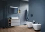 Cersanit City Pro ívelt fali WC csésze, duroplast ülőkével, beépíthető falsík alatti tartállyal, fehér kivitelben.