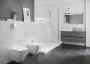 Cersanit City Pro szögletes fali WC csésze, duroplast ülőkével, beépíthető falsík alatti tartállyal, fehér kivitelben.
