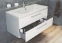 Cersanit Lara Como 60 fali szekrény 2 fiókkal és kerámia mosdóval, fényes fehér S801147DSM