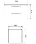 Cersanit Lara alsószekrény Como 80 kerámia mosdóval, fényes szürke S801-214-DSM