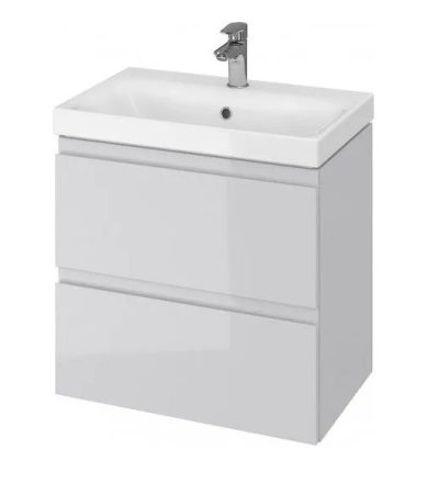 Cersanit Moduo Slim 60 szekrény keskeny mosdóval, szifonkivágás nélkül, szürke S801-226-DSM